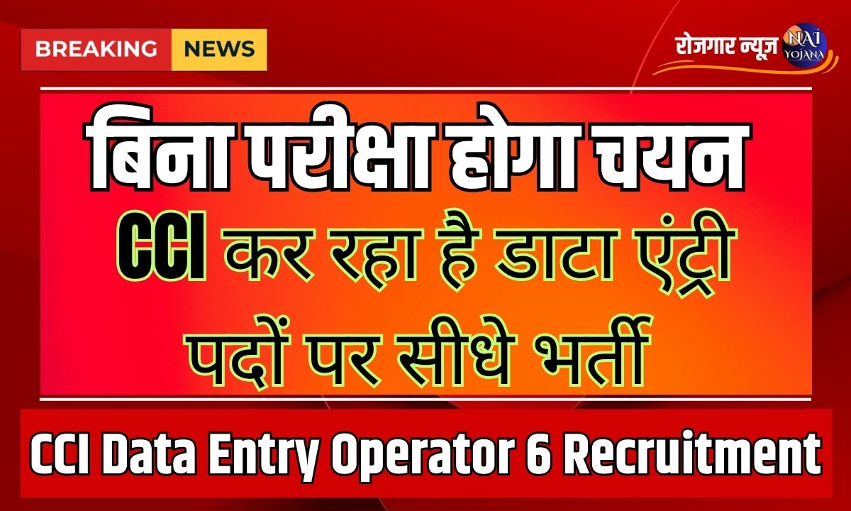 CCI Vacancy 2024 : सीमेंट कॉरपोरेशन ऑफ इंडिया ने डाटा एंट्री ऑपरेटर और टेक्निकल असिस्टेंट के लिए निकाली बम्पर भर्ती 1 CCI Data Entry Operator 6 Recruitment