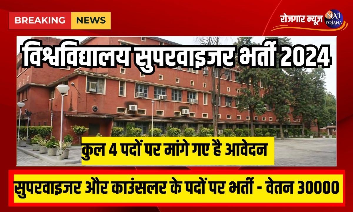 University Supervisor Vacancy 2024 : अगर आप करना चाहते है आराम की नौकरी तो यहाँ करे अप्लाई 1 University Supervisor Vacancy