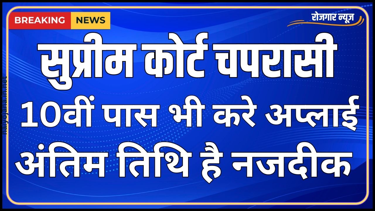 सुप्रीम कोर्ट कर रहा है नए चपरासियों की भर्ती, 10वीं पास भी कर सकेंगे अप्लाई 1 सुप्रीम कोर्ट कर रहा है नए चपरासियों की भर्ती, 10वीं पास भी कर सकेंगे अप्लाई