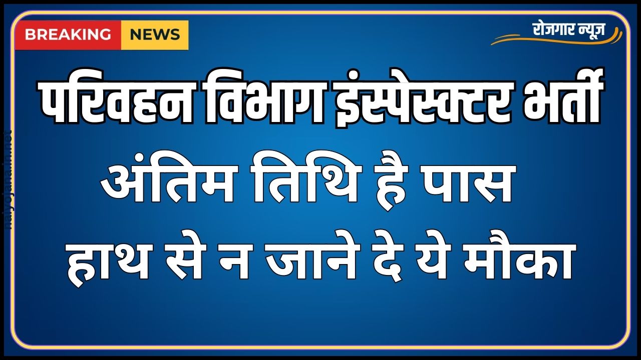 Transport Department Inspector 27 Vacancy 2024 1 Transport Department Inspector 27 Vacancy 2024