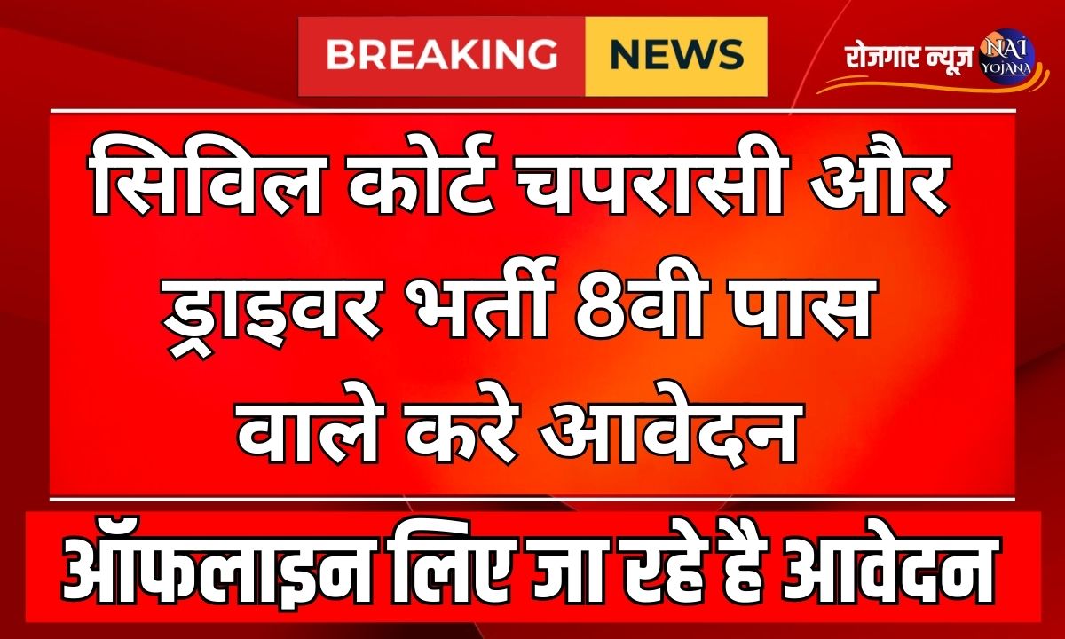 Civil Court Driver and Peon Recruitment 2024: फटाफट अप्लाई करें, जानें योग्यता और प्रक्रिया! 1 civil court driver and peon recruitment 2024